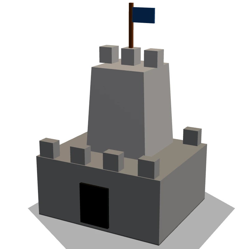 Fort — low-poly 3D model