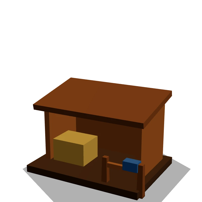 Stables — low-poly 3D model